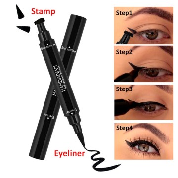 1pc Waterproof Eyeliner Pen Seal Stamp Double Head Eyeliner Pencil Liquid Eyeshadow Long Lasting Beauty Makeup Tool