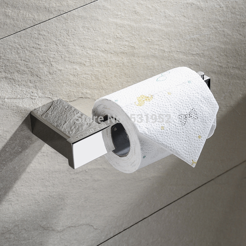 Bathroom Accessories Tissue Paper Holder Robe Hook Soap Dish Holder Towel Rack SUS304 Stainless Steel Toilet Brush Holder
