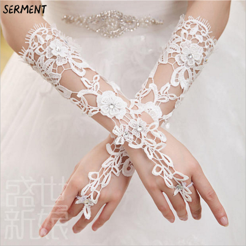 Wedding Gloves Have Long Lace Wedding Bridal Gloves Factory Direct Wedding Gloves White
