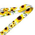 10Pcs Sunflowers Flower Mobile Phone Straps Lanyard For Keys Neck Strap ID Badge Holder Keycord Webbing Ribbon Keychain Lanyards