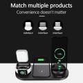 10W Qi Wireless Charger Stand For iPhone 11 Pro XS Max XR 6 in 1 Fast Charging Dock Station For Apple Watch 2 3 4 5 AirPods Pro