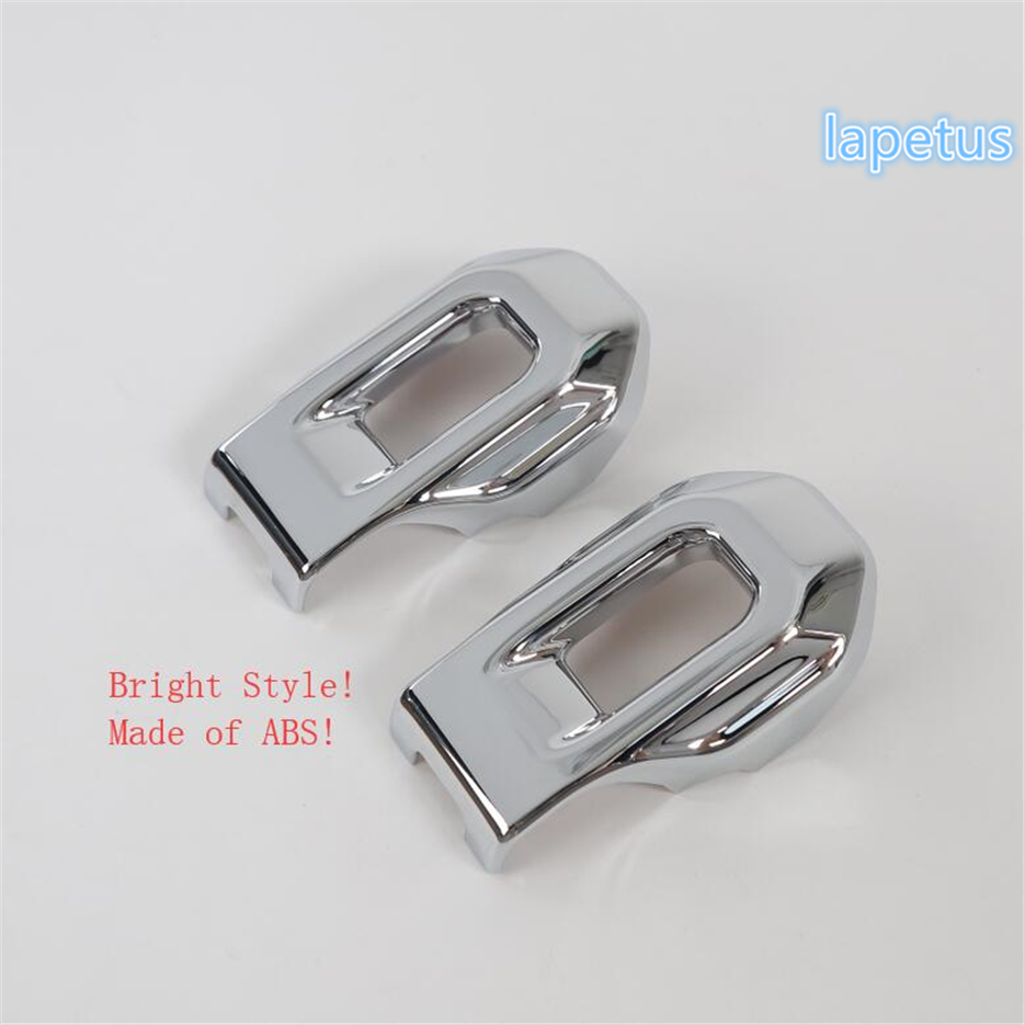 Lapetus Front Head Engine Hood Buckle Decoration Frame Cover Trim 2 Piece ABS Chrome Fit For Jeep Wrangler JL 2018 2019 2020