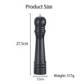 Salt and Pepper Mills, Solid Wood Pepper Mill with Strong Adjustable Ceramic Grinder Manual PU Paint Pepper Grinder Kitchen Tool