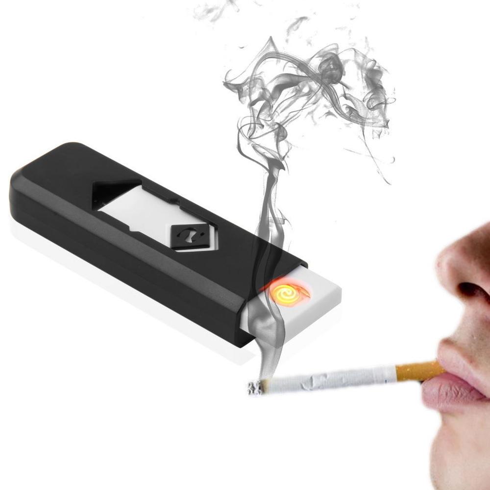 1pcs Cool USB Electronic Rechargeable Battery Flameless Cigar Cigarette Lighter New