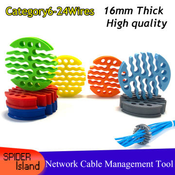 Thick 30holes Computer room Cable management board Cabinet network cable combing board cable combing for Cat6 Cat6A Cat7 Cable