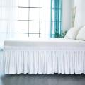 Large Hotel Bed Skirt Wrap Around Elastic Bed Shirts Without Bed Surface Twin /Full/ Queen/ King Sizes 38cm Height Home Decor