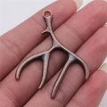 WYSIWYG 10pcs Moose Antlers Pendant Charms Diy Jewelry Making Jewelry Finding Antique Copper Color 40x50mm