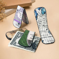 KUDIAN BEAR Magnetic Money Clip Wallet Men Designer Money Holder PU Leather Mini Money Clamps Map Pattern Carteira BIH130 PM49
