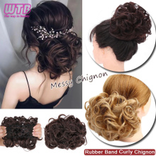 WTB Synthetic Chignon Messy Scrunchie 2 Plastic Comb Elastic Band Updo Cover Hairpiece Extension Hair Bun Hair Accessories