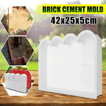 Plastic Making DIY Paving Mould Home Garden Floor Road Concrete Molds Stone Brick Path Mold Buildings Accessories 42x25x5cm