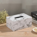 Ever Perfect Modern Marble Rectangle Faux Leather Tissue Box Napkin Toilet Paper Holder Case Dispenser Home Decoration