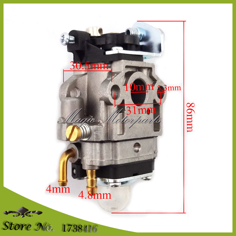 10mm Carb Carburetor For 23cc 25cc 26cc 33cc 36cc MOBY BLADEZ XL Gas Scooter Goped