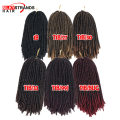 Silky Strands 8inch 50strands Nubian Twist Crochet Braids Synthetic Braiding Hair Extension For Women Black Mix Colors