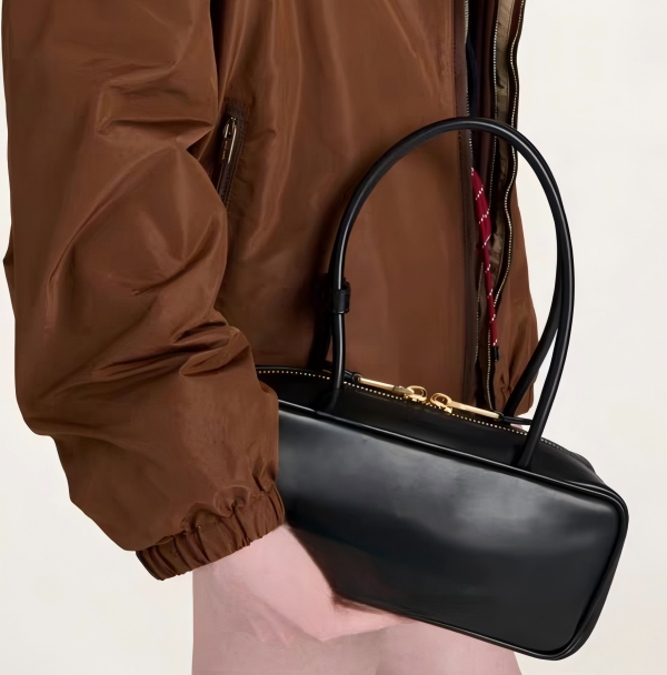 Stylish Retro Tote with Long Leather Handles