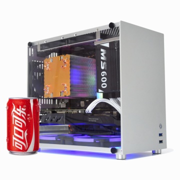 METALFISH S5 Aluminum Computer Case Gaming PC Chassis for microATX/itx 24.5*24.5CM mainboard/SFX power/135mm radiator mid tower