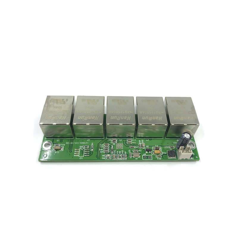 Industrial grade wide temperature low power 5 port 10/100Mbps RJ45 wiring splitter mini engineering micro network switch module