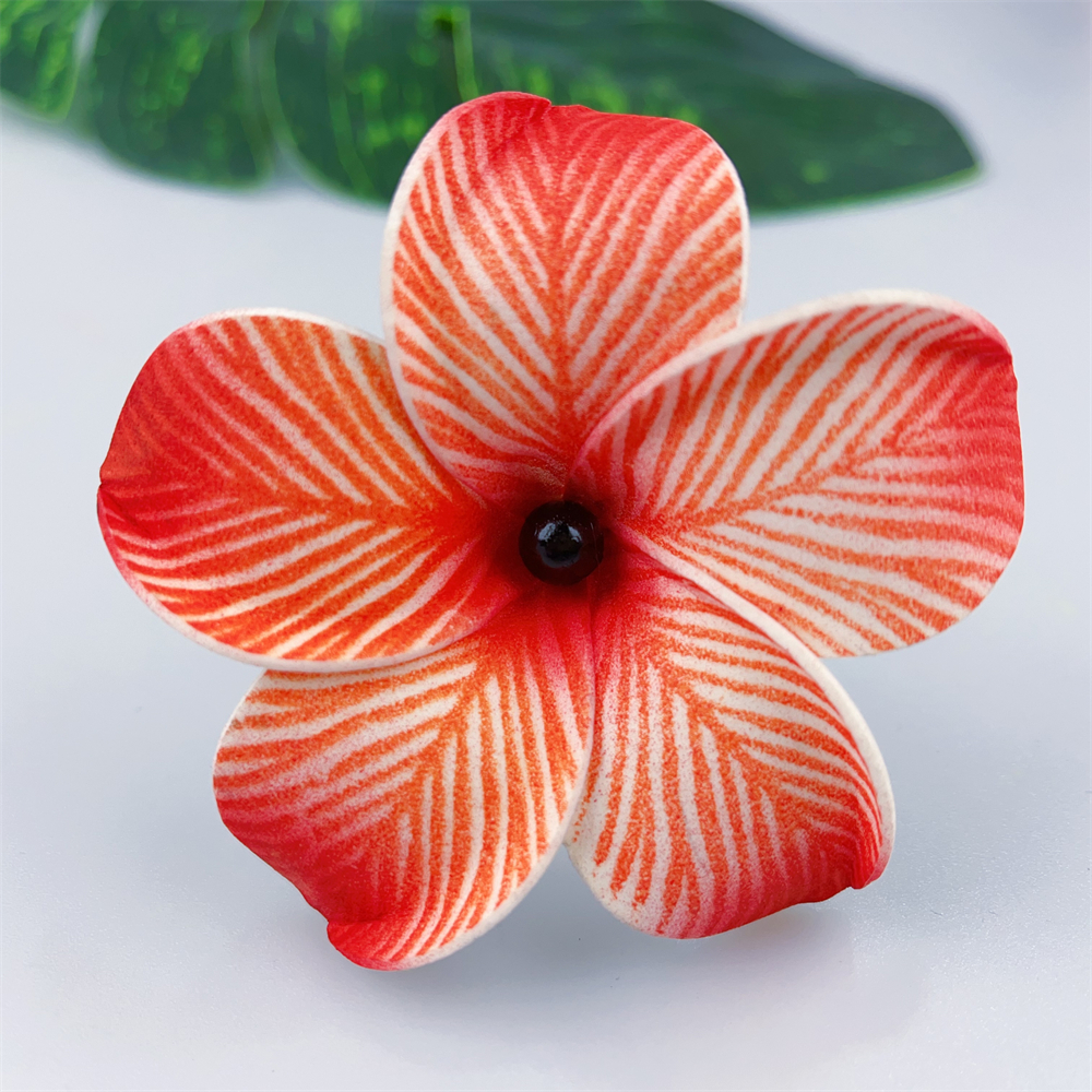 Kn Hf019b Bk Plumeria Hair Pick