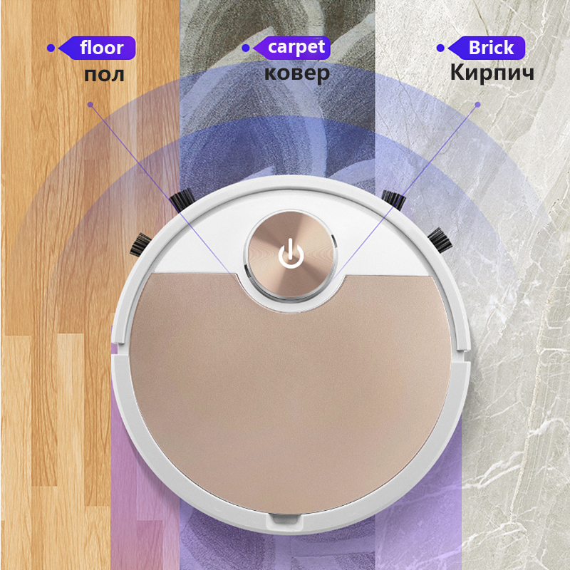 Sweeping Mopping Robot Vacuum Cleaner Xaomi Smart APP Remote Control for Hard Floor and Thin Carpet Slim Body 2000PA Suction