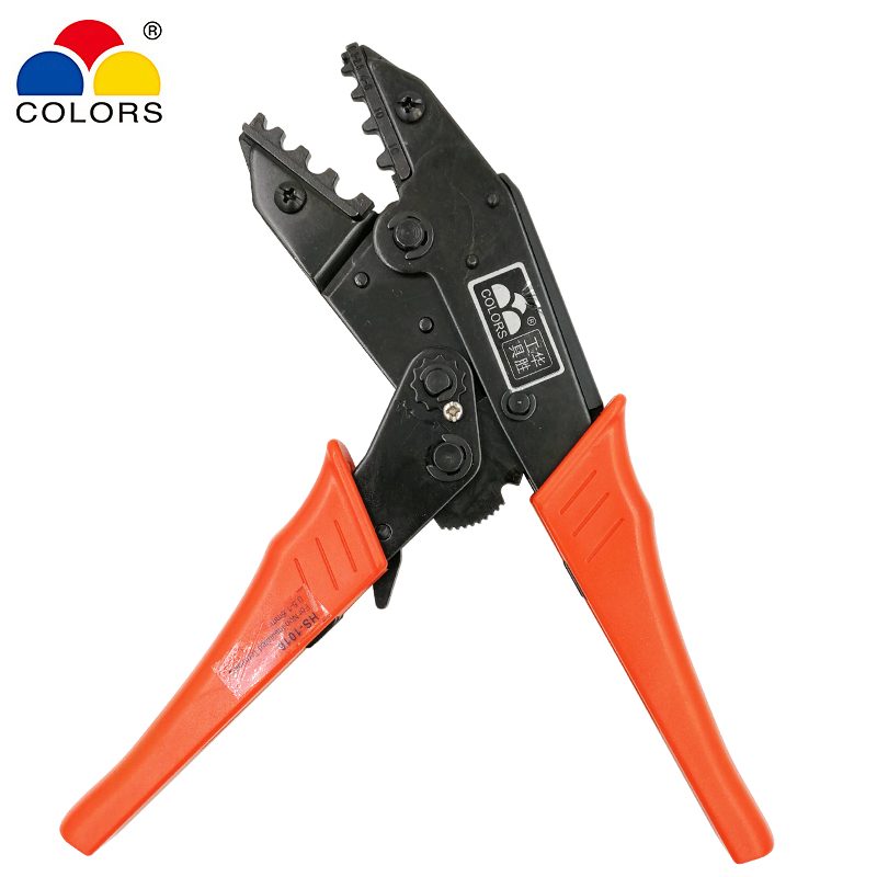 COLORS HS-1016 crimping pliers for non-insulated terminals clamp european style capacity 0.5-16mm2 20-5AWG hand tools