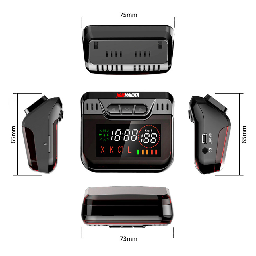 Kommander R600 Radar Detector LED display Radar Detectors with GPS 2 in 1 Car Anti Radar Police Speed Auto X CT K La for Russia