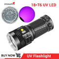 Uranusfire T6 led uv flashlight ultraviolet torch 18650 UV Lamp Light Waterproof IPX4 9000 Lumens LED Torch Light