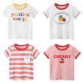 Girls Summer T-shirt Kids CartoonTops Tees Tee Baby Boys Shirt Tshirt Size 2-8 Year Children Cotton Clothing Tops