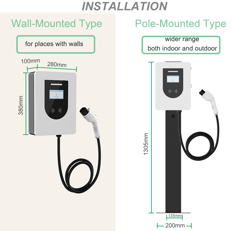 7kW 11kW 22kW EVSE 32A AC charger at home