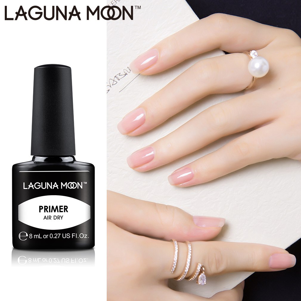 Lagunamoon Quick Air Dry Primer Gel Nail Polish 8ml Soak Off Matt Top UV LED Lamp Base Coat Gellak Lacquer Nail Latex