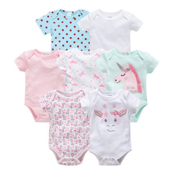 2019 7PCS/lot baby girl boys footies jumpsuit roupas de bebe recien nacido baby girl ropa 3 6 9 12 months newborn baby clothes