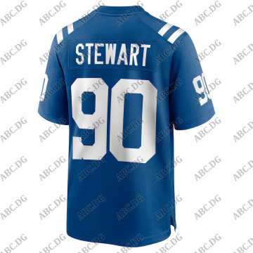 Customized Stitch American Football Jersey Men Women Kid Youth Indianapolis Grover Stewart Royal Game Jersey