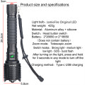 [ JamieFire LED]Flashlight Powerful Flash Light Brightest Lantern Zoomable 26650 Camping USB Rechargeable Tactical Hunting Torch