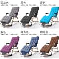 Folding Adjustable Nap Recliner Outdoor Padded Chair with Headrest Deck Chair Beach Chair with Steel Pipe Frame Zero Gravity