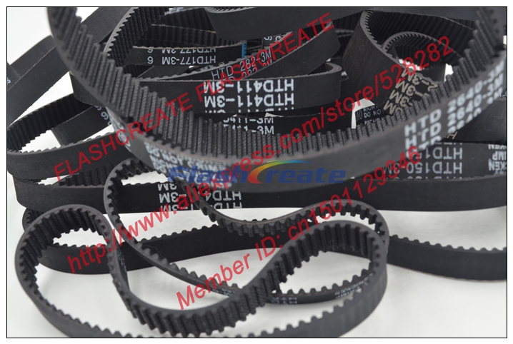 5pcs HTD3M belt 354 3M 9 length 354mm width 9mm 118 teeth 3M timing belt rubber closed-loop belt 354-3M Free shipping
