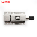 NAIERDI Stainless Steel Door Bolt Spring Bounce Bolts Lock Door Chain Latch For Window Cabinet Toilet Furniture Hardware