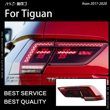 AKD Car Styling for Tiguan Tail Lights 2017-2020 New Tiguan LED Tail Light Rear Lamp LED DRL Brake Reverse auto Accessories