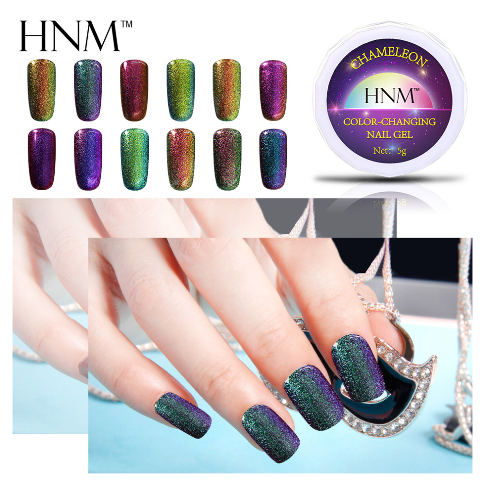 HNM Color Changing Chameleon Gel Nail Polish Hybrid Varnishes Soak Off UV Gelpolish Gellak Lucky Ink Semi Permanent 5ML