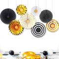 DIY Tissue Paper Fans Party Decorations Christmas Hanging Paper Crafts Baby Shower Decorations Birthday Wedding Decor Supplies