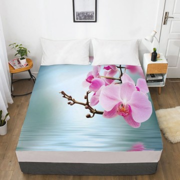 3D Fitted Sheet Custom Single Queen King Size Mattress Cover With Elastic Bed Sheet 160x200 Bedding Rose Microfiber Drop Ship