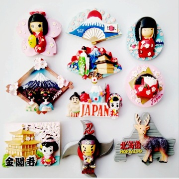 3D Japanese Tourist Souvenir Fridge Magnets Gift High-grade Refrigerator Magnet Tourism Souvenirs Resin Home Decoration Gift