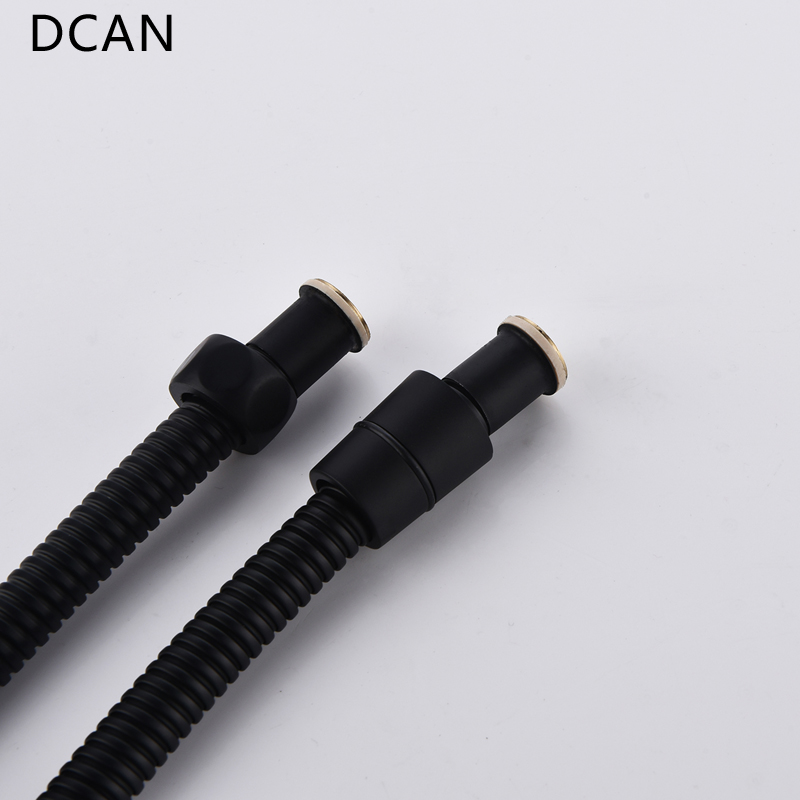 DCAN Plumbing Hoses Stainless Steel Black Shower Hose 1.5m Plumbing Hose Bath Products Bathroom Accessories Shower Tubing/Hoses