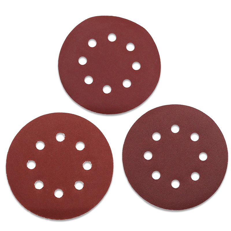 10pcs 5Inch 125mm Round Sandpaper Eight Hole Disk Sand Sheets Grit 40-2000 Hook and Loop Sanding Disc Polish