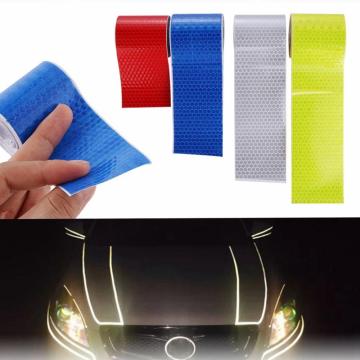 Car PVC Colorful Reflective Self-adhesive Safety Warning Tape Roll Film Sticker For Auto Moto Home Vehicle Exterior Accessories