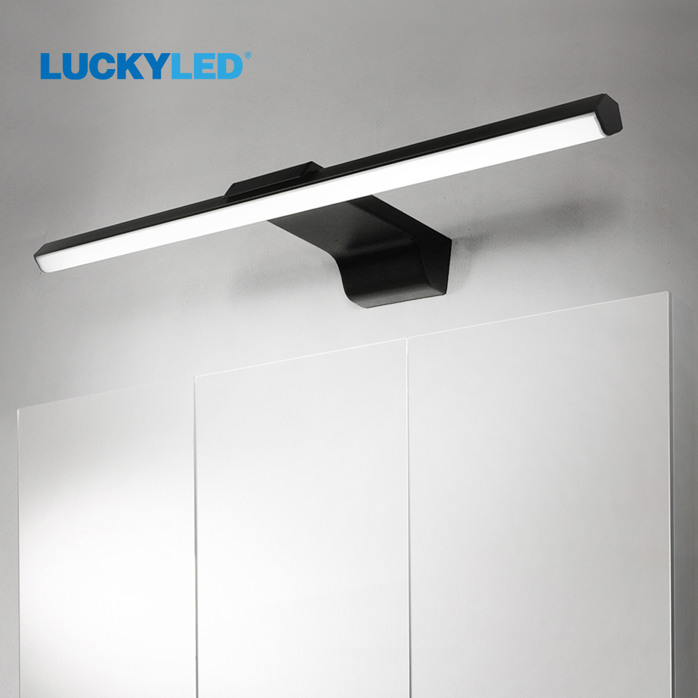 LUCKYLED Dimmable Led Wall Lamp 8W 12W AC85-265V Mirror Light Bathroom Vanity Light Sconce Wall Light Fixture for Living Room
