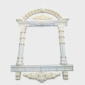 16cm/6.3in ABS Multi Pattern Cast in Place Round Column Window Frame Mold Nice Carving Wave Dots Plain &Checks Embossing Sills