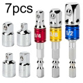 1/4" 3/8" 1/2" Extension Rod Reduction Sleeve Screwdriver Adapter Socket Wrench For Electric Screwdriver Bits