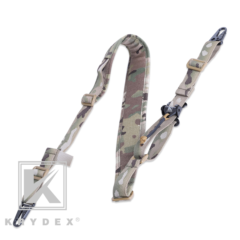 KRYDEX Modular Rifle Sling Strap Removable Tactical 2 Point / 1 Point 2.25" Padded Combat Shooting Hunting Rifle Accessories