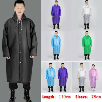 New trenfy Men Women Waterproof Jacket EVA Button Hooded Raincoat Rain Coat Poncho Rainwear Button Raincoat Outdoor Wholease