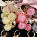 Fashion Small Fresh Crystal Grape Bunch Key chain Hot Sale Cloth Bow Car Keyring New Arrival Creativity Gift Pendant Accessories