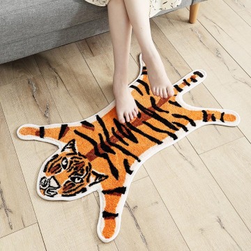 Tiger Bath Mat Non-Slip Animals Carpet for Home Living Room Door Mat Large Water Absorption Bathroom Rugs Floor Mat Home Decor