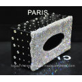 Handmade Crystal Rhinestone Diamond Paper Towel Holder Napkins Case Tissue Box (TB-008)